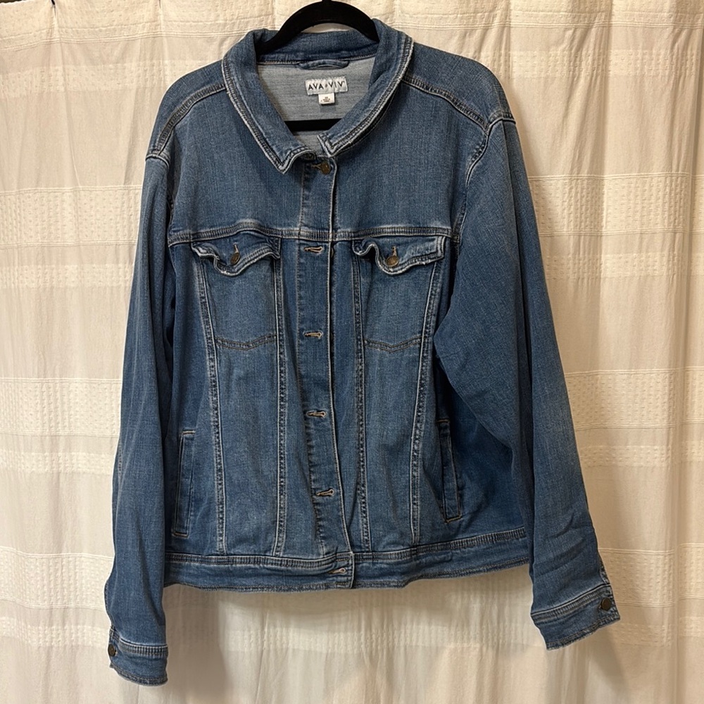 Ava & Viv Blue Jean Jacket Classic Denim Style